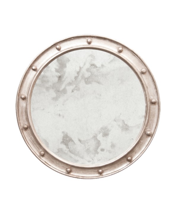 Federal Style Champagne Silver Leafed Mirror